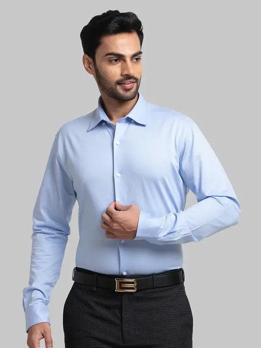 Men Slim Fit Blue Shirt