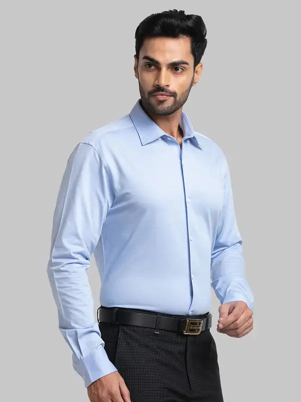 Men Slim Fit Blue Shirt