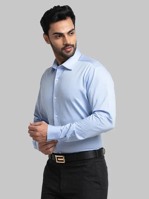 Men Slim Fit Blue Shirt