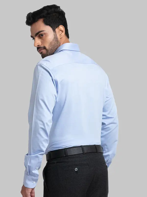 Men Slim Fit Blue Shirt