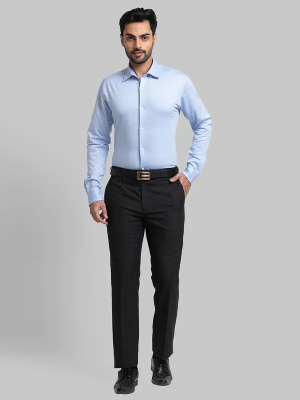 Men Slim Fit Blue Shirt
