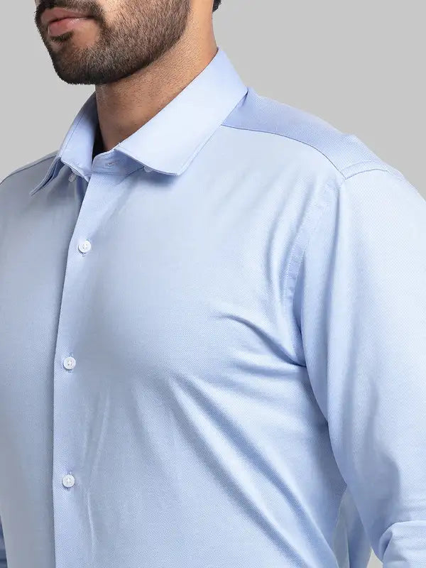Men Slim Fit Blue Shirt