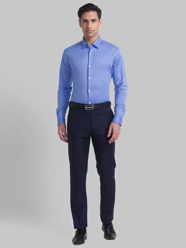Men Slim Fit Blue Shirt