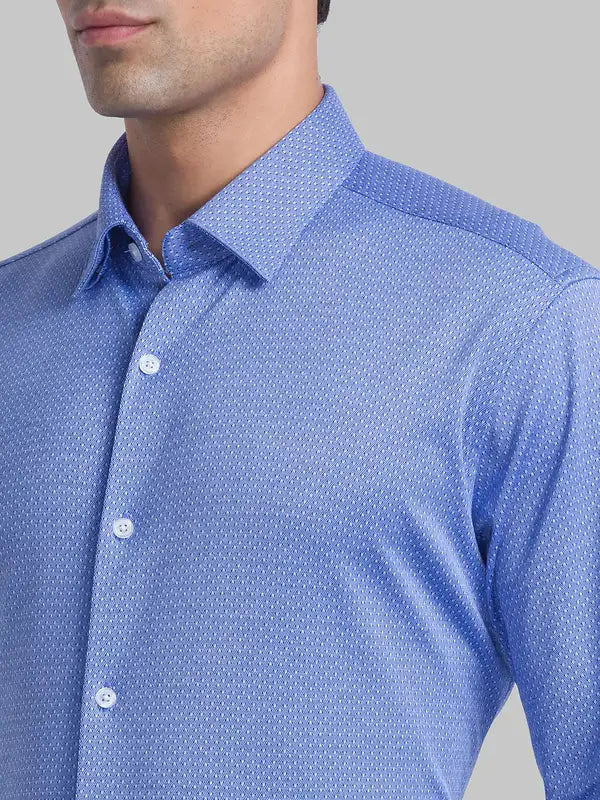 Men Slim Fit Blue Shirt