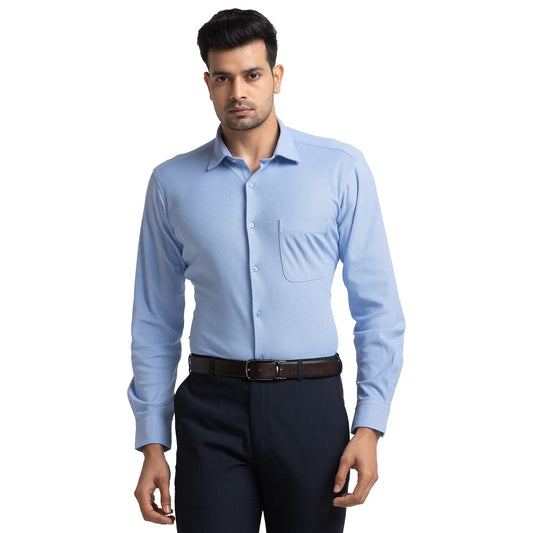 Men Contemporary Fit Blue Shirt