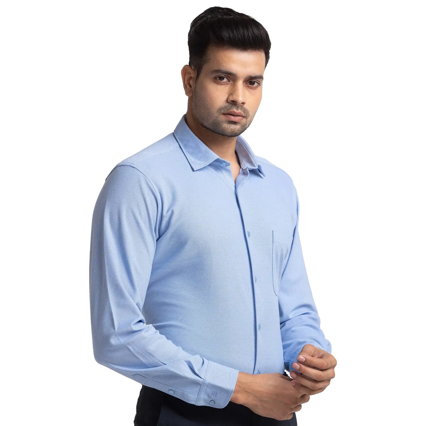 Men Contemporary Fit Blue Shirt