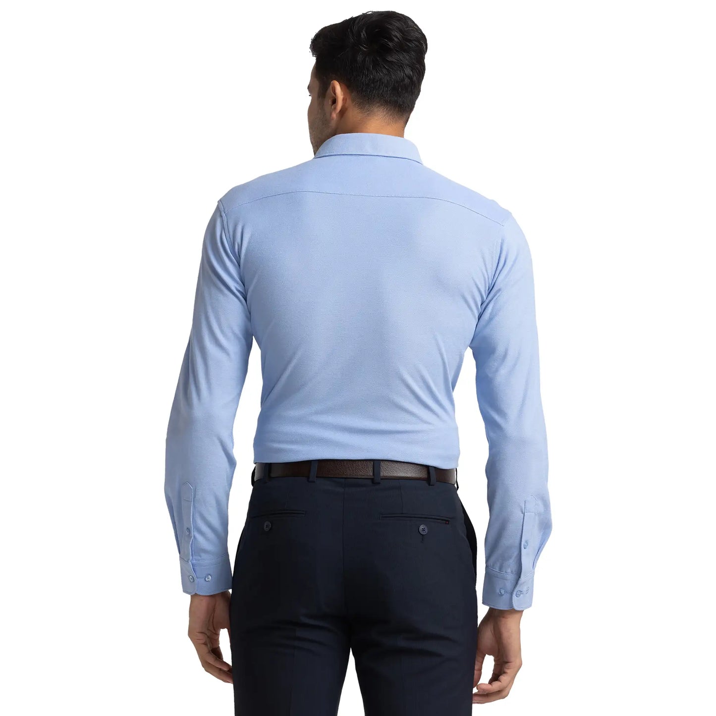 Men Contemporary Fit Blue Shirt