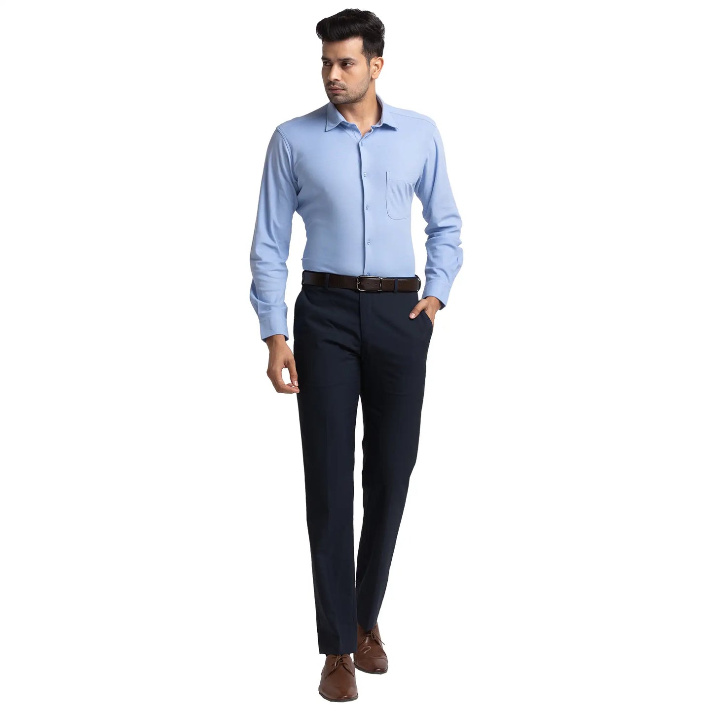 Men Contemporary Fit Blue Shirt