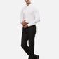 Raymond Men Red Structure Contemporary Fit Cotton Cut Away Collar Shirt