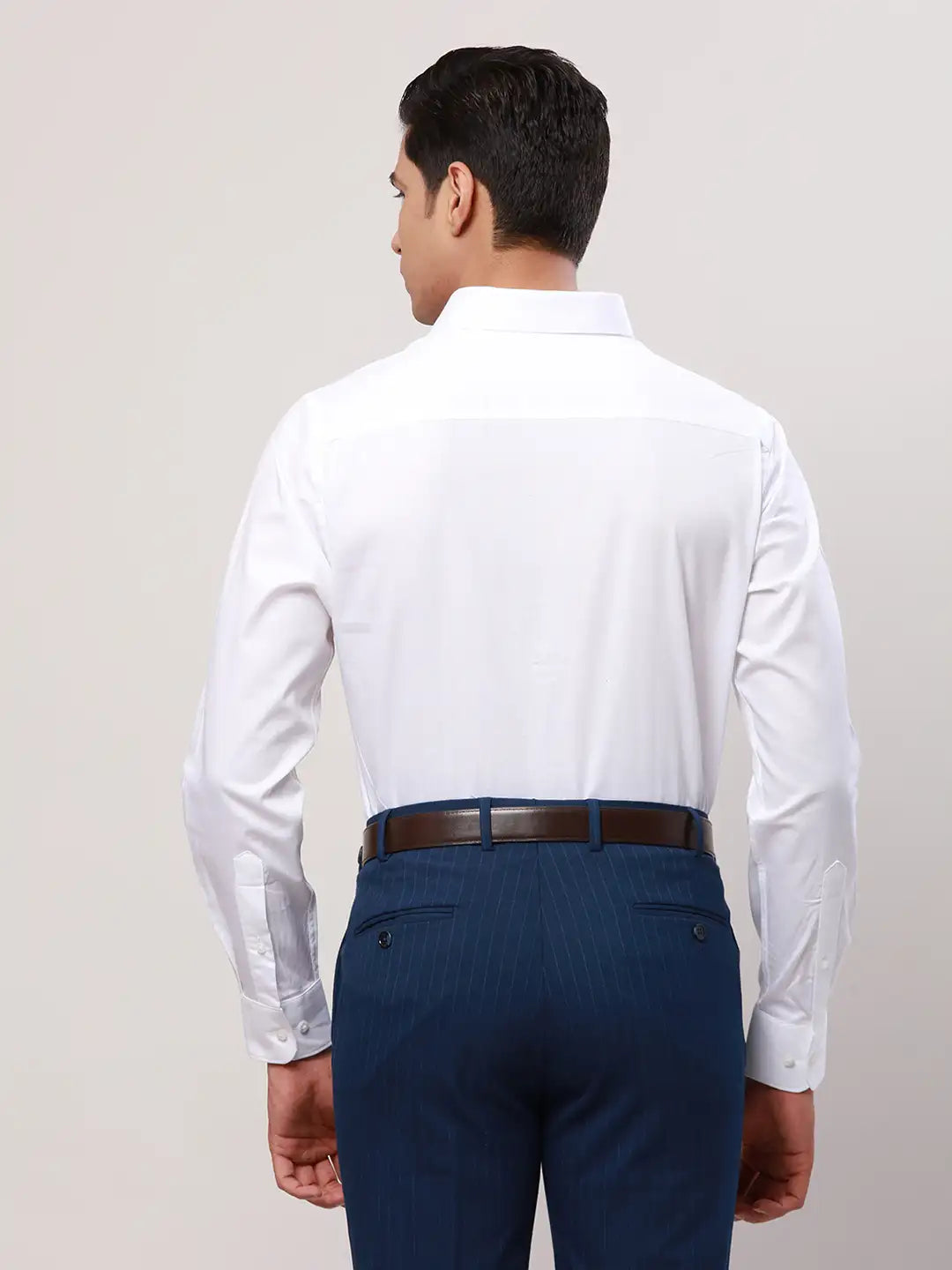 Raymond Men Blue Checks Slim Fit Cotton Shirt