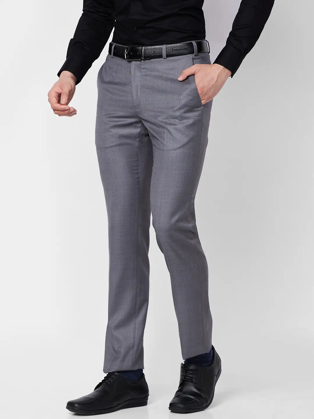 Raymond Slim Fit Woven Design Medium Blue Shirt