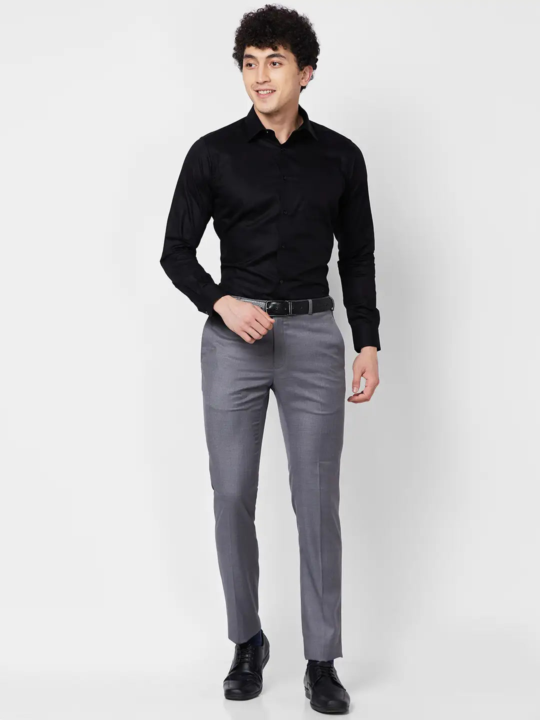 Raymond Slim Fit Woven Design Medium Blue Shirt