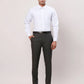 Raymond Men Green Stripe Contemporary Fit Cotton Cutaway Collar Shirt