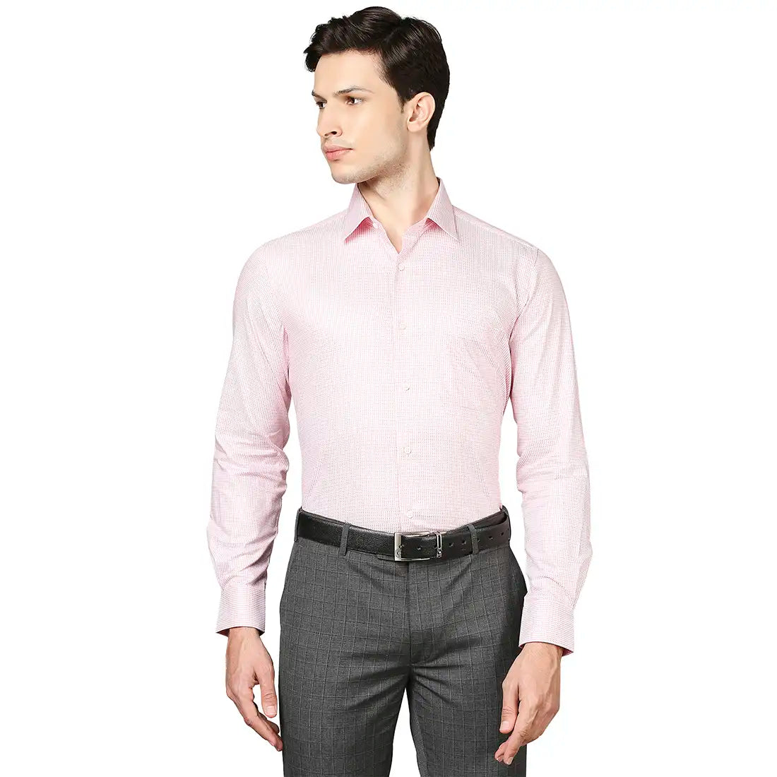 Men Contemporary Fit Medium Grey Shirt