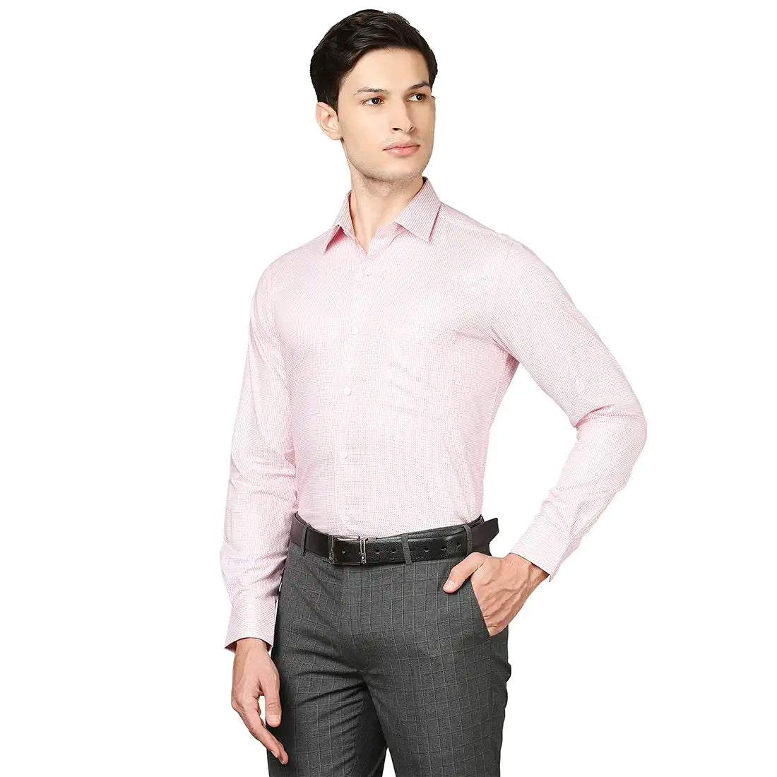 Men Contemporary Fit Medium Grey Shirt