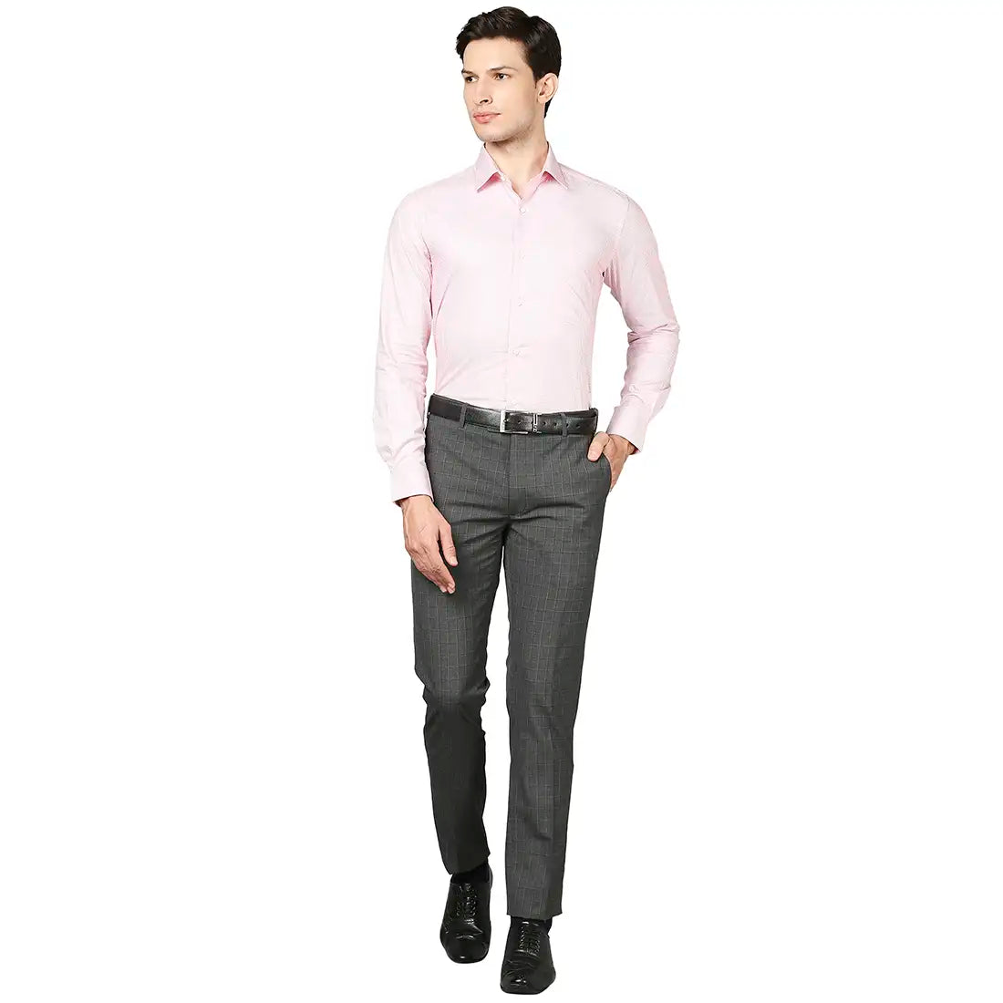 Men Contemporary Fit Medium Grey Shirt