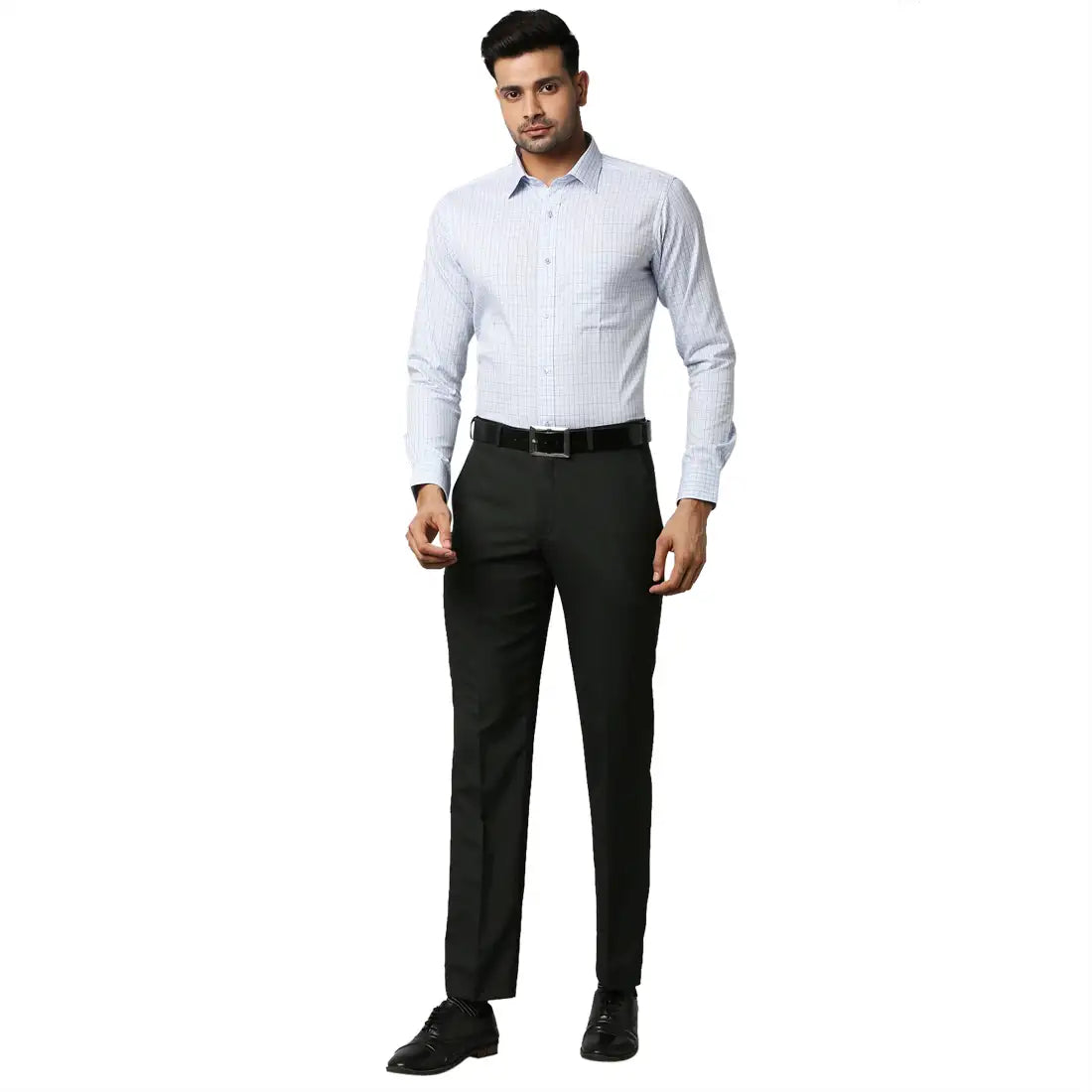 Men Slim Fit Medium Blue Shirt