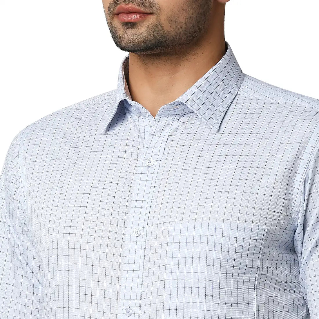 Men Slim Fit Medium Blue Shirt