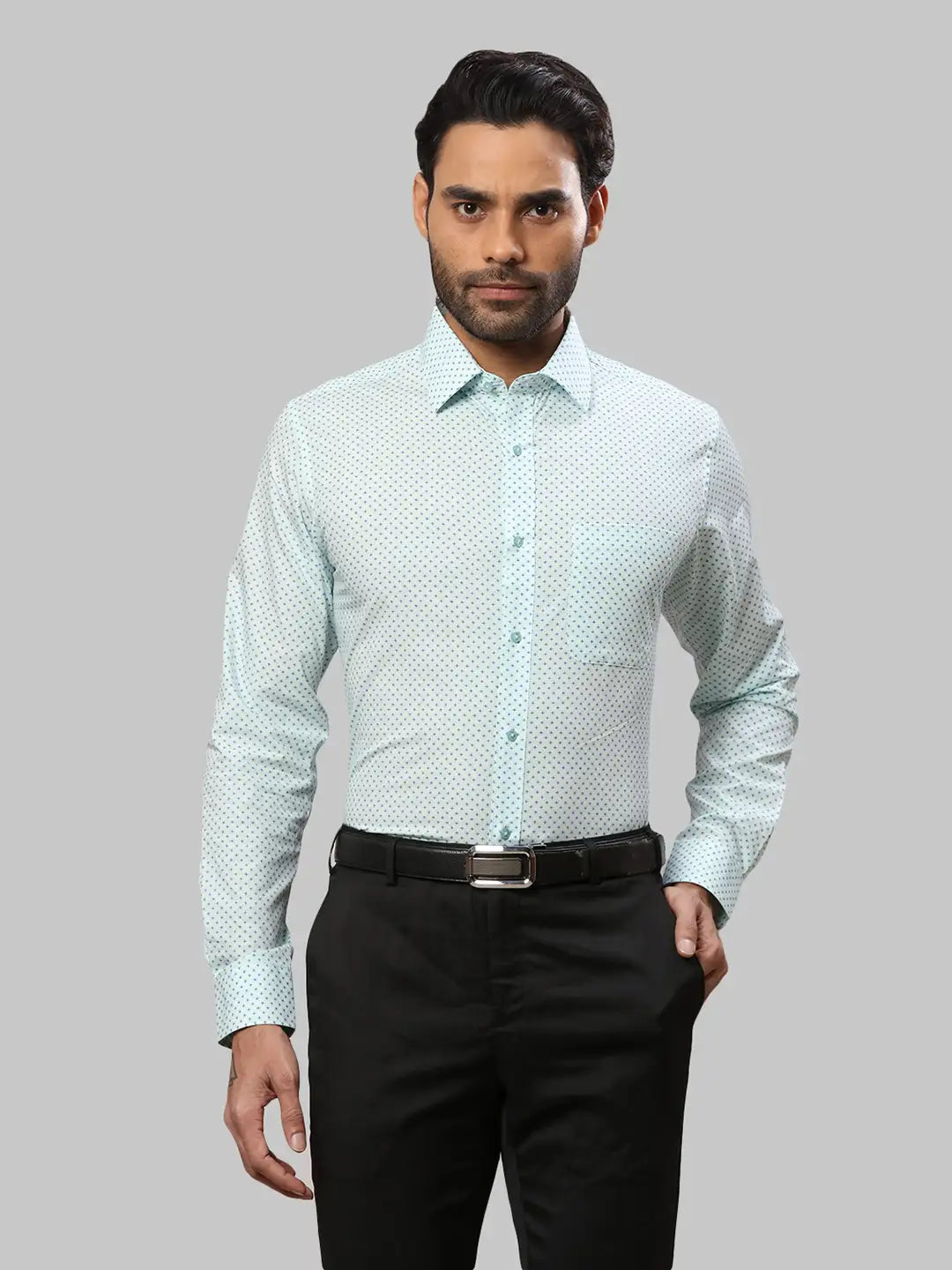 Men Slim Fit Blue Shirt