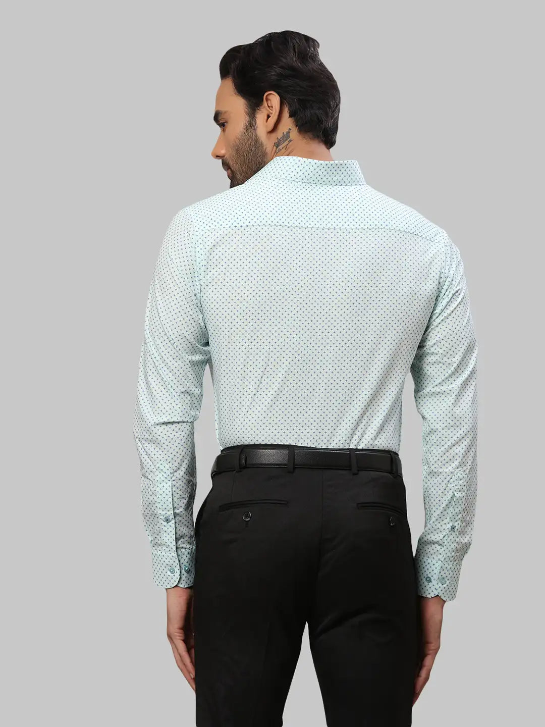 Men Slim Fit Blue Shirt