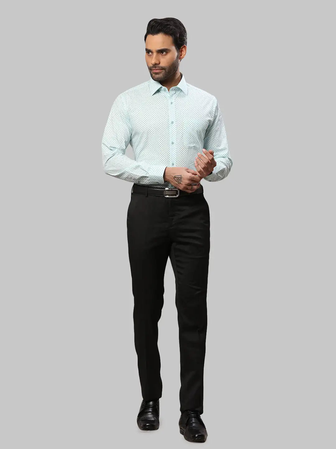 Men Slim Fit Blue Shirt