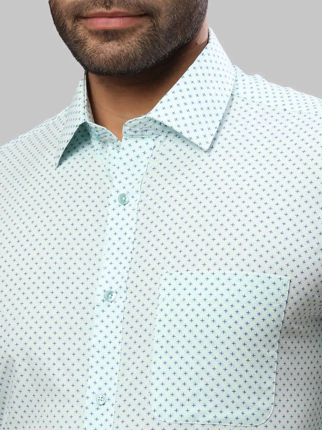 Men Slim Fit Blue Shirt