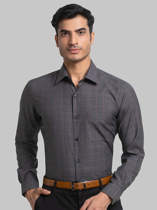 Men Regular Fit Light Grey Shirt