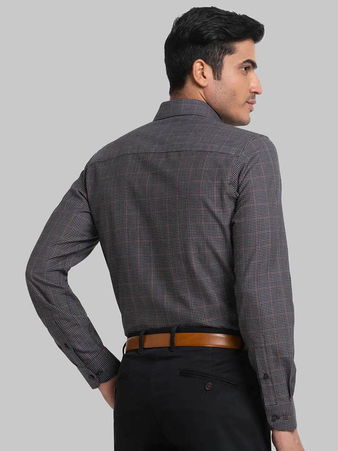 Men Regular Fit Light Grey Shirt