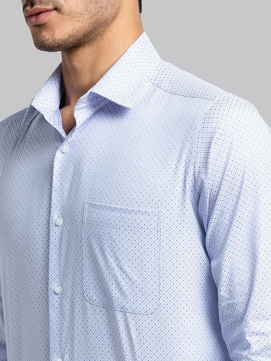Men Slim Fit Medium Blue Shirt