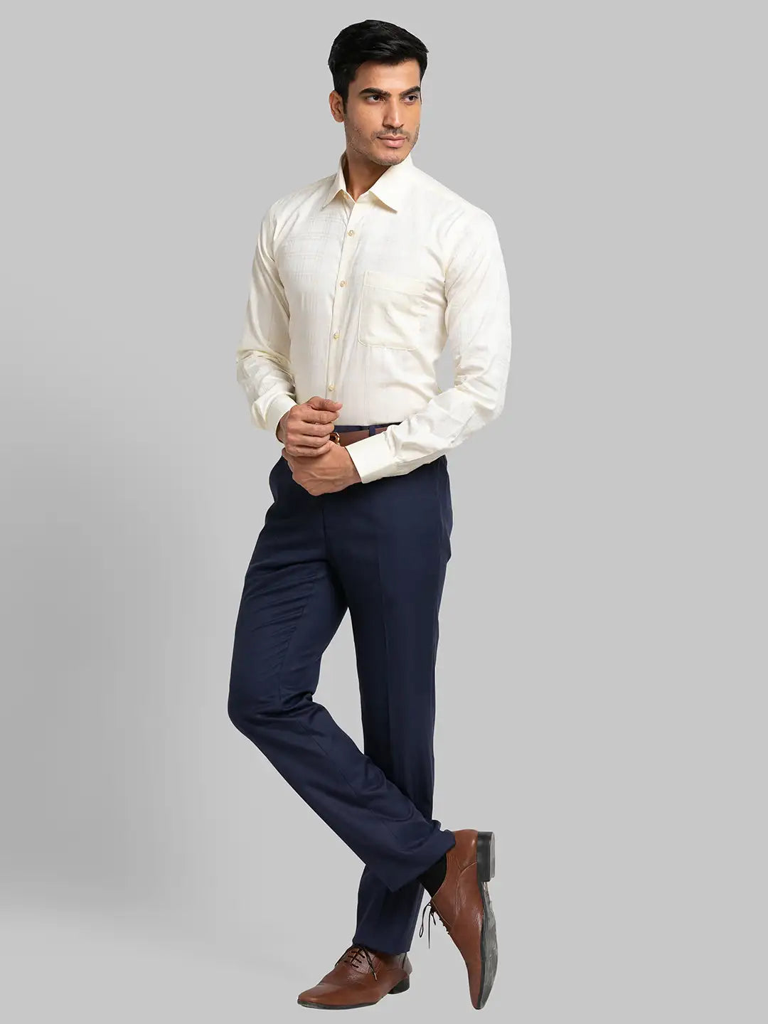 Men Regular Fit Violet Shirt
