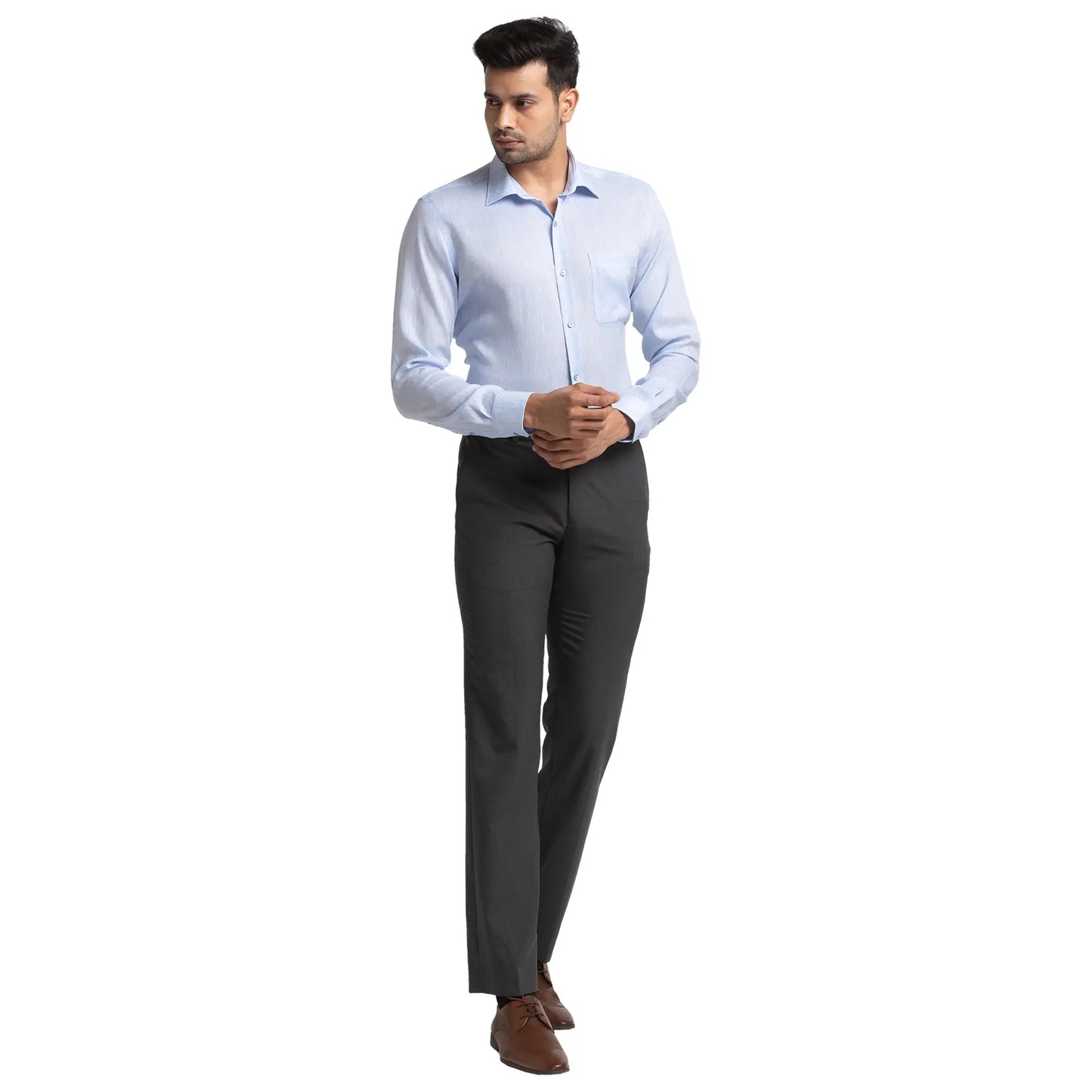 Men Contemporary Fit Brown Shirt