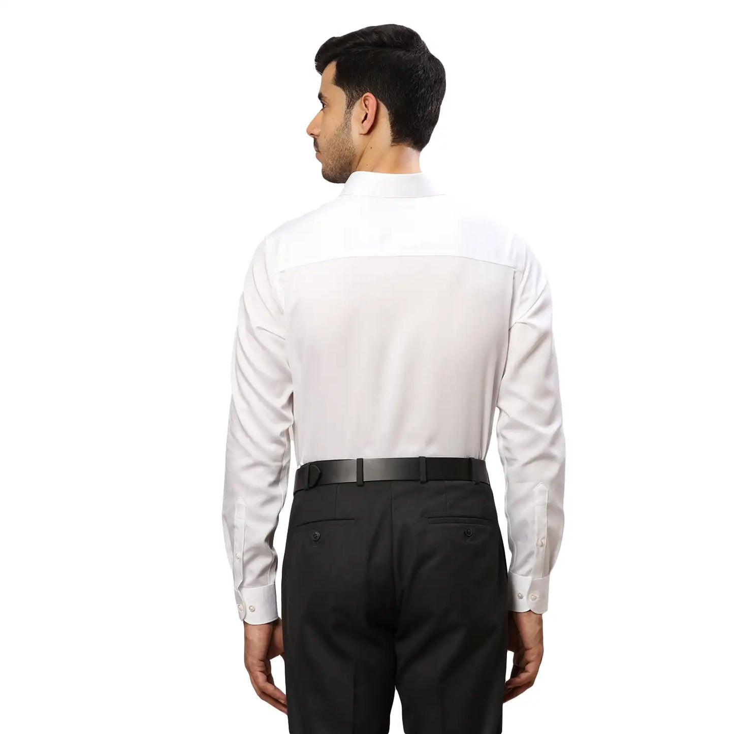 Men Yellow Contemporary Fit Solid Cotton Cut Collar Shirts