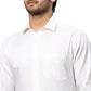 Men Blue Contemporary Fit Solid Cotton Cut Collar Shirts