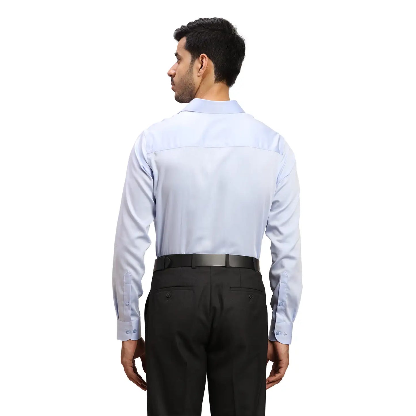Men Green Contemporary Fit Solid Cotton Cut Collar Shirts