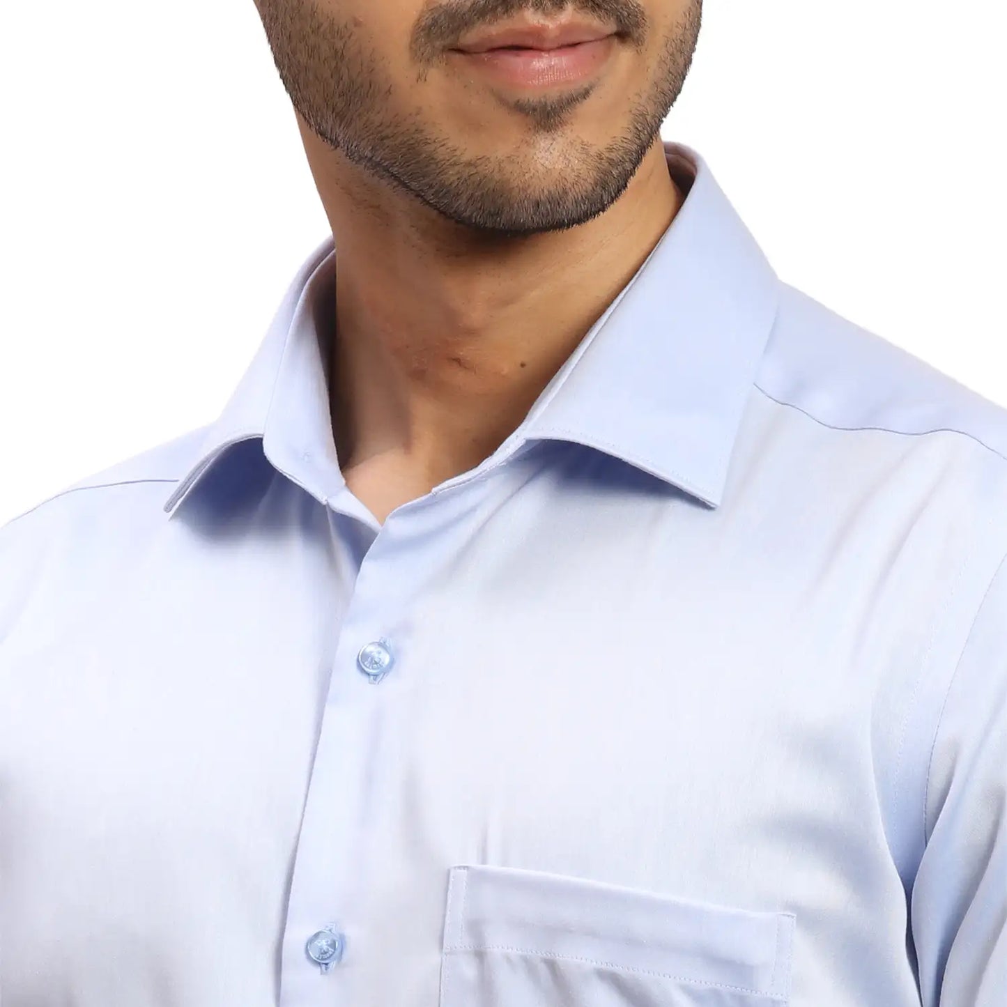 Men Green Contemporary Fit Solid Cotton Cut Collar Shirts