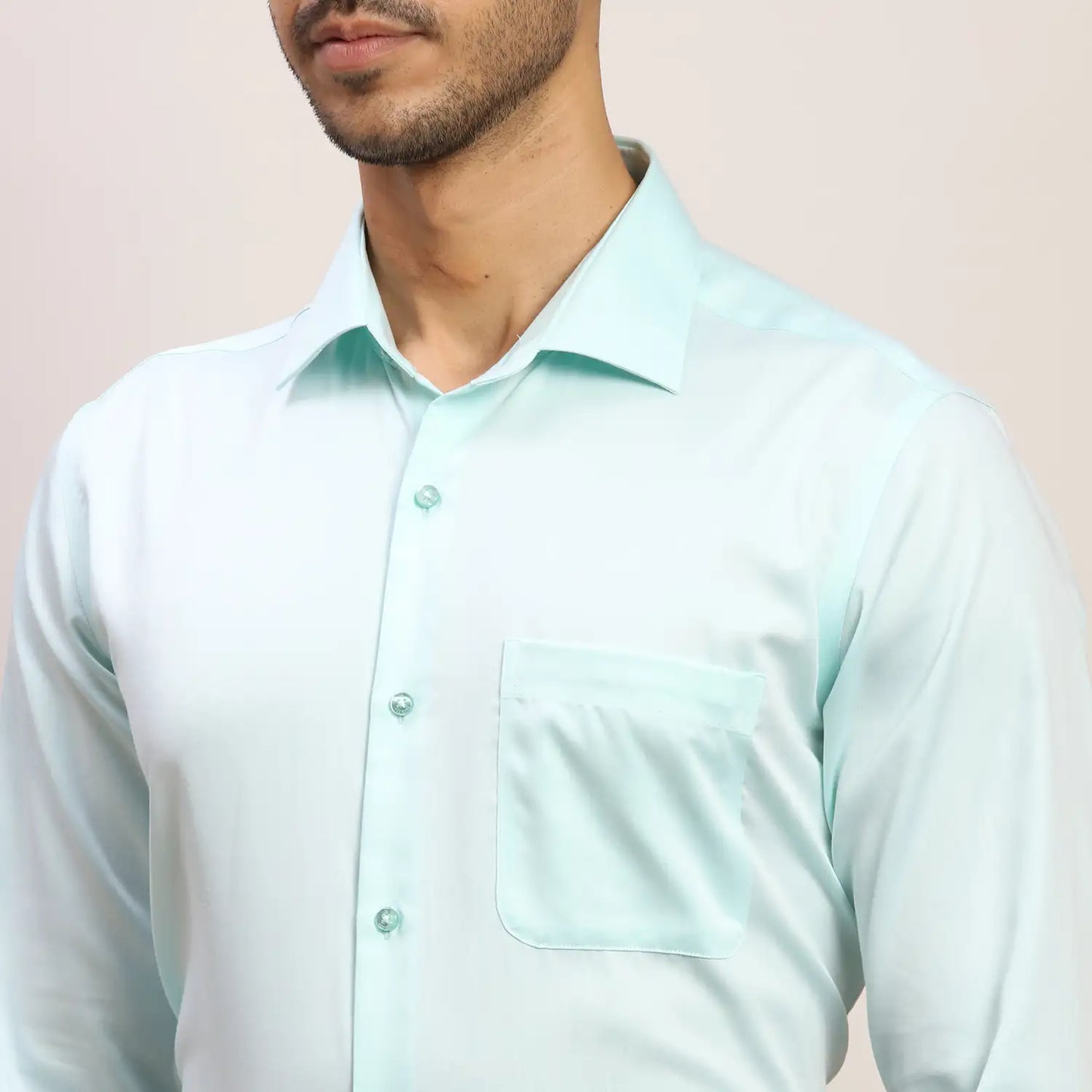 Men Red Contemporary Fit Solid Cotton Cut Collar Shirts