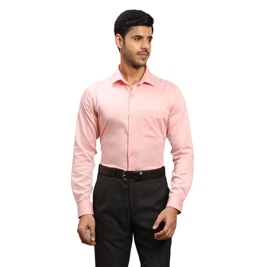 Men Blue Contemporary Fit Solid Cotton Cut Collar Shirts