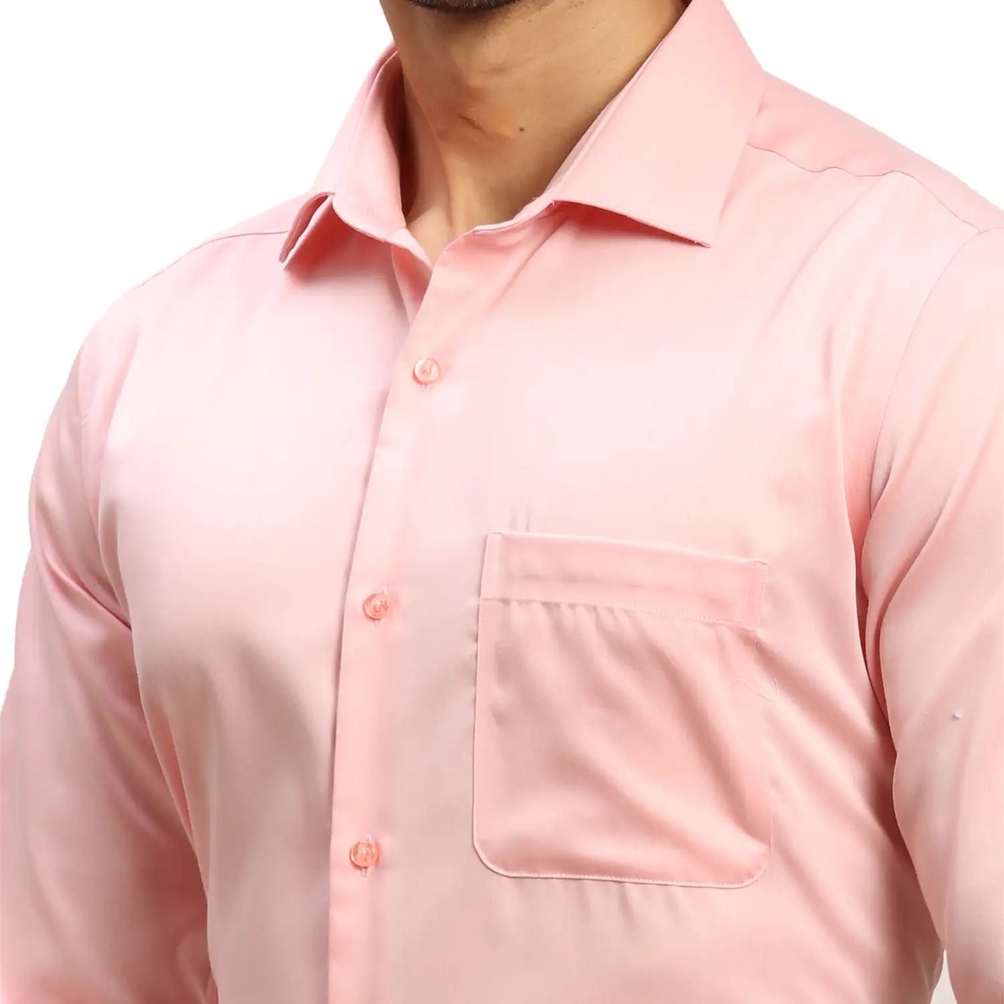 Men Blue Contemporary Fit Solid Cotton Cut Collar Shirts