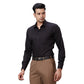 Men Orange Contemporary Fit Structure Cotton Cut Collar Shirts