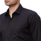 Men Orange Contemporary Fit Structure Cotton Cut Collar Shirts