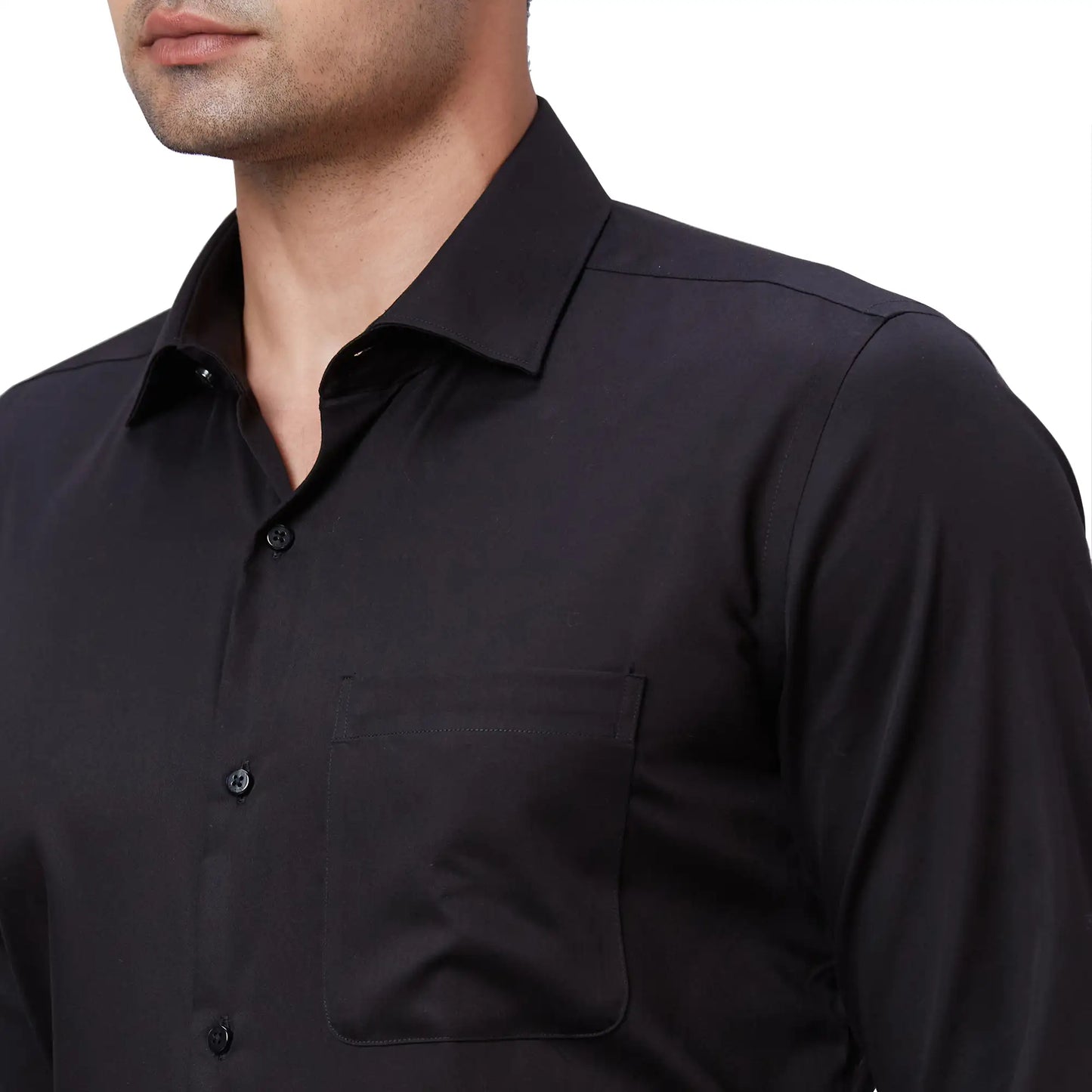 Men Orange Contemporary Fit Structure Cotton Cut Collar Shirts