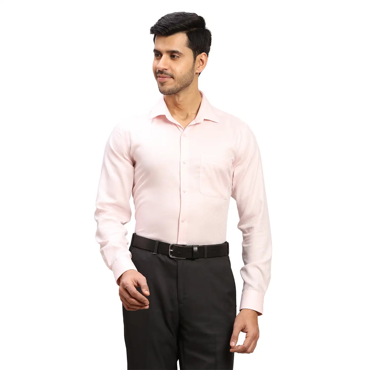 Men Fawn Contemporary Fit Structure Cotton Cut Collar Shirts
