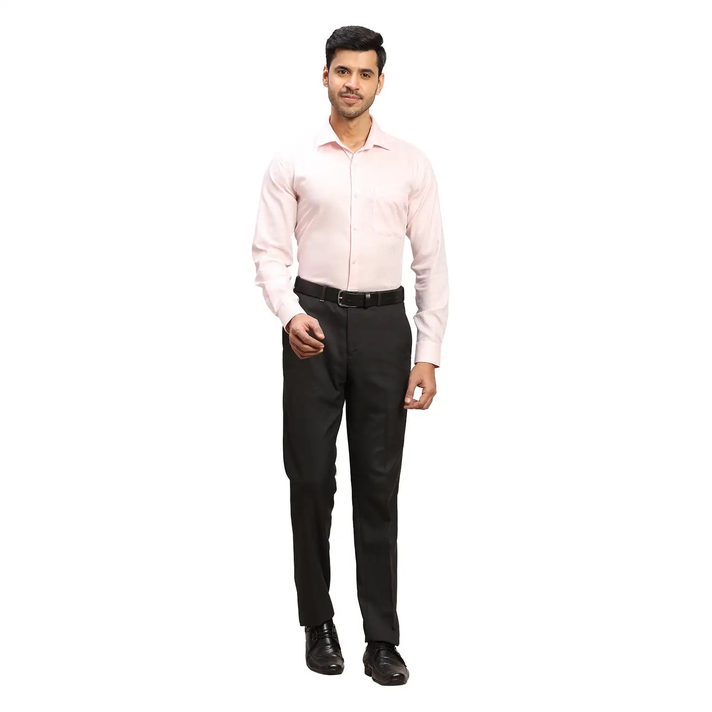 Men Fawn Contemporary Fit Structure Cotton Cut Collar Shirts