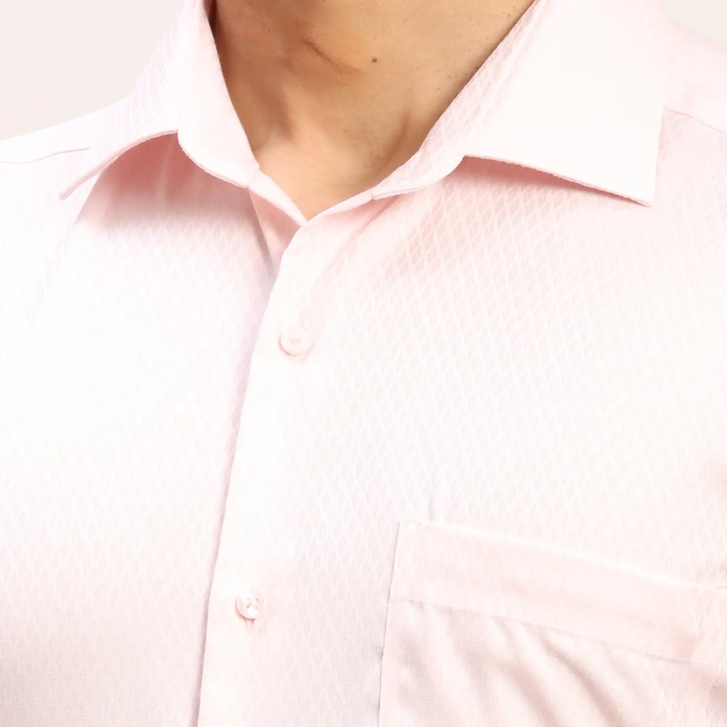 Men Fawn Contemporary Fit Structure Cotton Cut Collar Shirts
