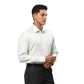 Men White Contemporary Fit Structure Cotton Cut Collar Shirts