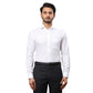 Men Blue Contemporary Fit Jacquard Cotton Cut Collar Shirts