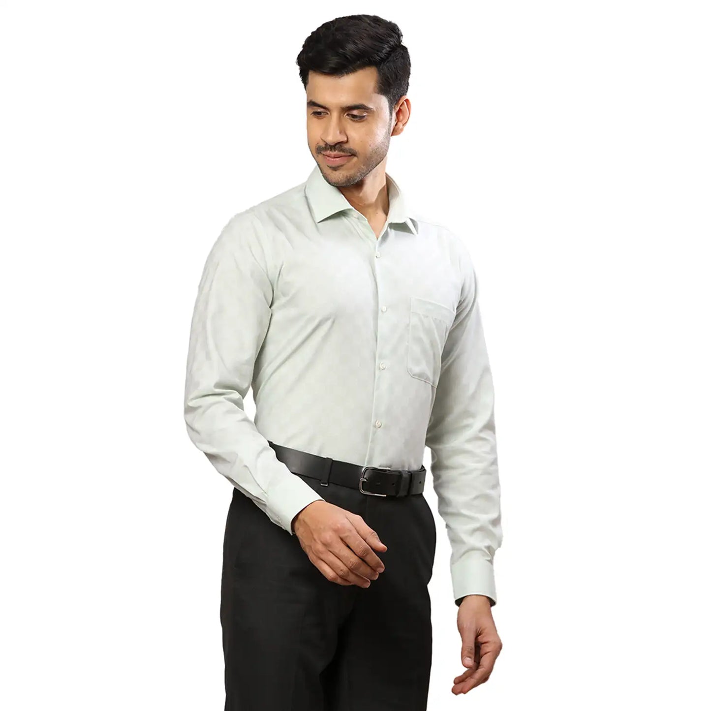 Men Red Contemporary Fit Structure  Cotton   Shirts