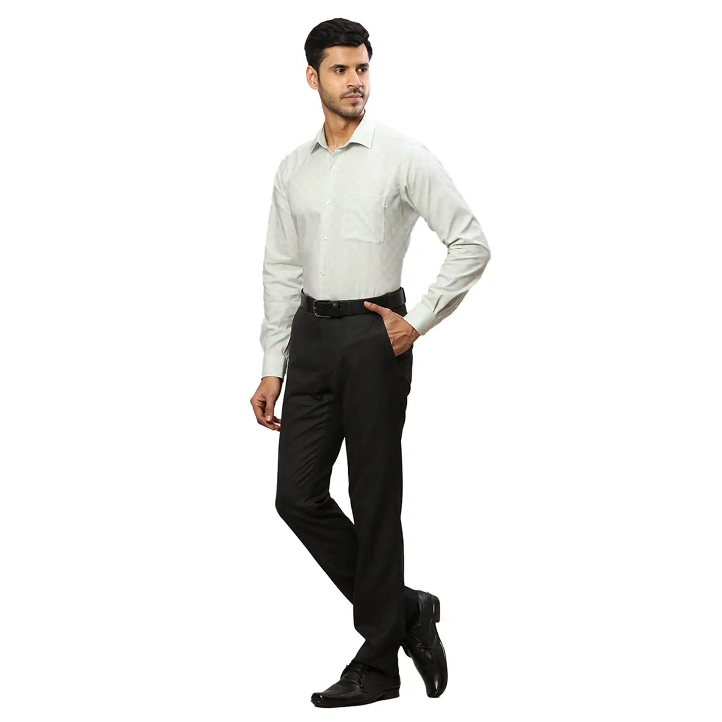 Men Red Contemporary Fit Structure  Cotton   Shirts