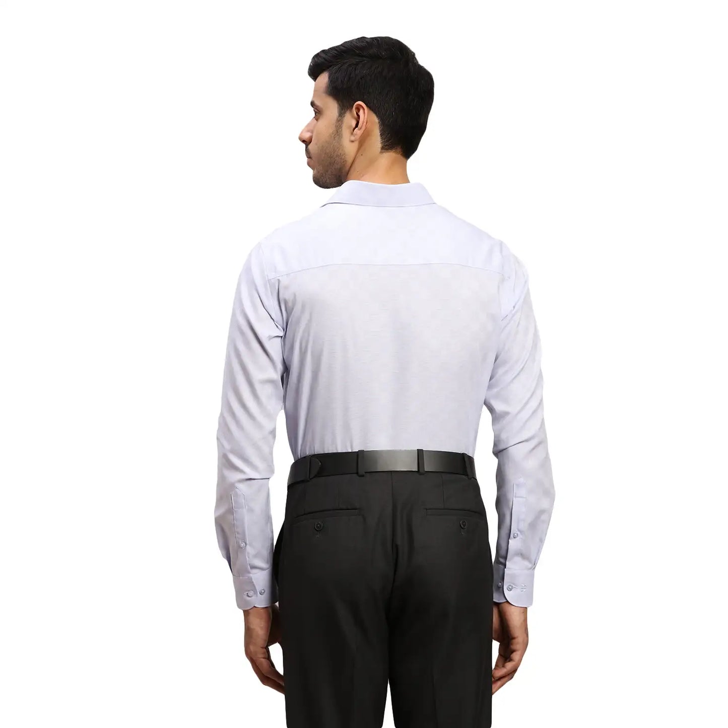 Men Violet Contemporary Fit Structure  Cotton   Shirts