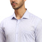 Men Violet Contemporary Fit Structure  Cotton   Shirts